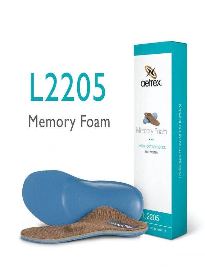 Aetrex L2205 Memory Foam Orthotics Shoe Inserts for Women - Metatarsal Cupped Heel Arch Support Inserts Women Stay Comfort All Day - Image 2